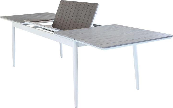 DONATO---tavolo-da-giardino-allungabile-in-alluminio-e-polywood-200/300x90-Bianco-Milani-Home