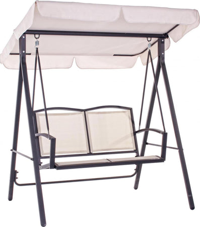 Dondolo 2 posti per giardino e veranda seduta in texilene con tettuccio Giardino e giardinaggio/Arredamento da giardino e accessori/Dondoli coperti Decor Space - Altamura, Commerciovirtuoso.it