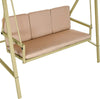 Dondolo-3-Posti-con-Tettuccio-Inclinabile-e-Cuscini,-in-Acciaio-e-Textilene,-200x125x175-cm,-Beige-e-Marrone--84A-307V00BG