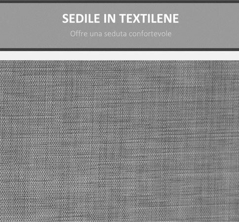 Dondolo-3-Posti-da-Giardino-o-Terrazzo-con-Tettuccio-Regolabile-e-Tasche-Portaoggetti-Grigio-Scuro-196x128x172cm-84A-110CG