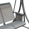Dondolo-3-Posti-da-Giardino-o-Terrazzo-con-Tettuccio-Regolabile-e-Tasche-Portaoggetti-Grigio-Scuro-196x128x172cm-84A-110CG