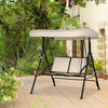 Dondolo-a-2-Posti-da-Giardino-con-Tettuccio-Regolabile,-140x118x162cm-Beige-84A-233BG