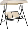 Dondolo-a-2-Posti-da-Giardino-con-Tettuccio-Regolabile,-140x118x162cm-Beige-84A-233BG