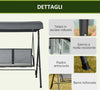 Dondolo-a-2-Posti-da-Giardino-con-Tettuccio-Regolabile,-140x118x162cm-Grigio-84A-233CG