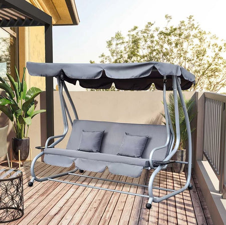 Dondolo "Antigua" 3 posti altalena da giardino e veranda reclinabile a letto 200 cm