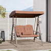 Dondolo-da-Giardino-2-Posti-con-Tettuccio-Regolabile-e-Porta-Bicchieri,-157x118x180-cm,-Marrone-84A-258V01BN