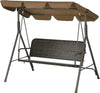 Dondolo-da-Giardino-3-Posti-con-Tettuccio-Regolabile-in-Rattan-PE-e-Acciaio,-167x112x153cm--867-148V00MB