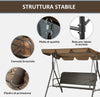 Dondolo-da-Giardino-3-Posti-con-Tettuccio-Regolabile-in-Rattan-PE-e-Acciaio,-167x112x153cm--867-148V00MB
