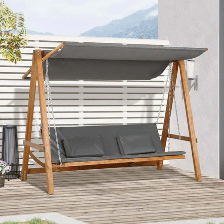 Dondolo-da-Giardino-3-Posti-Convertibile-in-Letto-Matrimoniale,-225.5x113x180cm-84A-239