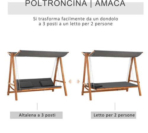 Dondolo-da-Giardino-3-Posti-Convertibile-in-Letto-Matrimoniale,-225.5x113x180cm-84A-239