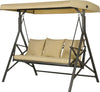 Dondolo-da-Giardino-3-Posti-in-Acciaio-e-Poliestere-con-Tetto-Inclinabile-e-Cuscini,-190x120x178-cm--84A-290V00BN