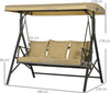Dondolo-da-Giardino-3-Posti-in-Acciaio-e-Poliestere-con-Tetto-Inclinabile-e-Cuscini,-190x120x178-cm--84A-290V00BN