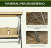 Dondolo-da-Giardino-3-Posti-in-Acciaio-e-Poliestere-con-Tetto-Inclinabile-e-Cuscini,-190x120x178-cm--84A-290V00BN