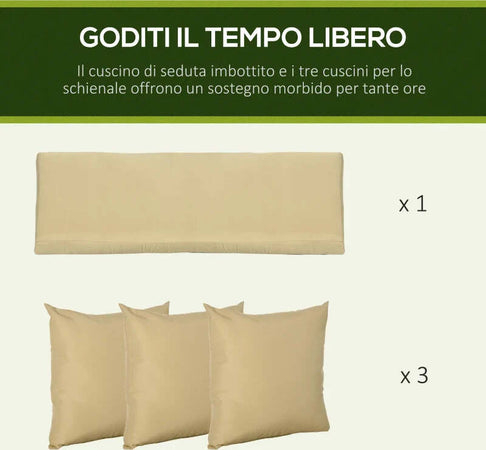 Dondolo-da-Giardino-3-Posti-in-Acciaio-e-Poliestere-con-Tetto-Inclinabile-e-Cuscini,-190x120x178-cm--84A-290V00BN
