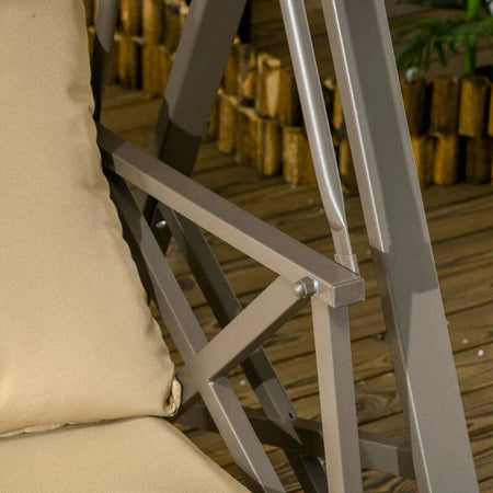 Dondolo-da-Giardino-3-Posti-in-Acciaio-e-Poliestere-con-Tetto-Inclinabile-e-Cuscini,-190x120x178-cm--84A-290V00BN