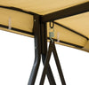 Dondolo-da-Giardino-3-Posti-in-Metallo,-Dondolo-da-Esterno-con-Tetto-Inclinabile-e-Cuscini-Imbottiti-280x120x172cm,-Beige-84A-069