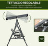 Dondolo-da-Giardino-3-Posti-in-Rattan-PE-e-Acciaio-con-Tettuccio-Regolabile-e-Portabicchieri,-204x112x150-cm-84A-277V00CG