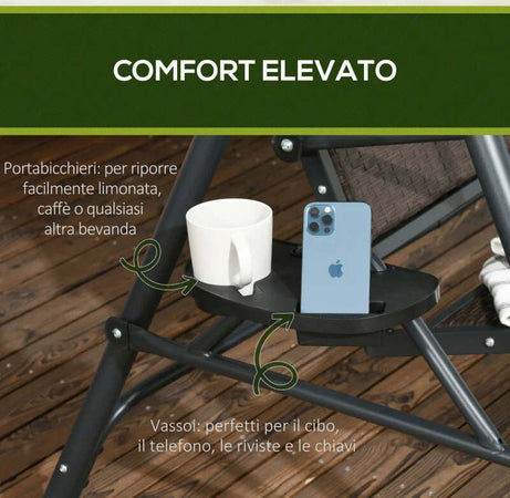 Dondolo-da-Giardino-3-Posti-in-Rattan-PE-e-Acciaio-con-Tettuccio-Regolabile-e-Portabicchieri,-204x112x150-cm-84A-277V00CG
