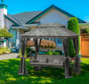 Dondolo-da-Giardino-3-Posti-Lettino-e-Gazebo-Design-3-in-1-con-Tettuccio,-256x172x248-cm,-Grigio-Scuro-84A-056CG