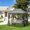 Dondolo-da-Giardino-3-Posti-Lettino-e-Gazebo-Design-3-in-1-con-Tettuccio,-256x172x248-cm,-Grigio-Scuro-84A-056CG