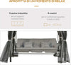 Dondolo-da-Giardino-3-Posti-Lettino-e-Gazebo-Design-3-in-1-con-Tettuccio,-256x172x248-cm,-Grigio-Scuro-84A-056CG
