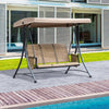 Dondolo-da-Giardino-a-3-Posti-con-Tettuccio-Regolabile-e-Tasche-Portaoggetti-Marrone-196x128x172cm-84A-110V01