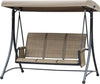 Dondolo-da-Giardino-a-3-Posti-con-Tettuccio-Regolabile-e-Tasche-Portaoggetti-Marrone-196x128x172cm-84A-110V01