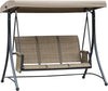 Dondolo-da-Giardino-a-3-Posti-con-Tettuccio-Regolabile-e-Tasche-Portaoggetti-Marrone-196x128x172cm-84A-110V01