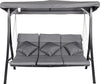 Dondolo-da-Giardino-a-3-Posti,-Dondolo-da-Esterno-con-Chaise-Longue-e-Tetto-Regolabile,-Nero-e-Grigio,-200-x-115-x-168-cm-84A-139