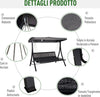 Dondolo-da-Giardino-a-3-Posti,-Dondolo-da-Esterno-con-Chaise-Longue-e-Tetto-Regolabile,-Nero-e-Grigio,-200-x-115-x-168-cm-84A-139