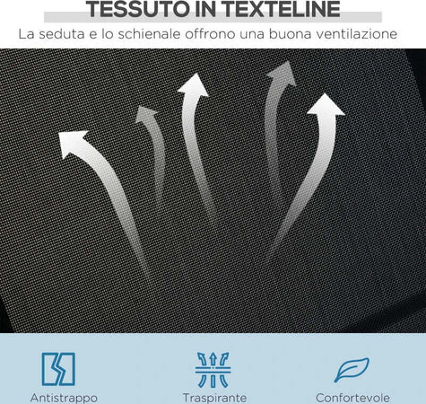 Dondolo-da-Giardino-a-3-Posti-in-Metallo,-Tetto-Parasole-Rimovibile-e-Lavabile,-Nero-e-Argento,-171x108x154cm-84A-059BK