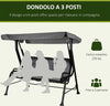 Dondolo-da-Giardino-per-3-Persone-con-Tettuccio-Regolabile-e-Cuscini,-200x120x170cm,-Nero-84A-140BK