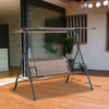 Dondolo-da-Giardino-Terrazza-3-Posti-con-Tettuccio-Regolabile-in-Metallo-e-Texteline-172x110x155cm-Marrone-84A-181BN