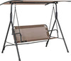 Dondolo-da-Giardino-Terrazza-3-Posti-con-Tettuccio-Regolabile-in-Metallo-e-Texteline-172x110x155cm-Marrone-84A-181BN