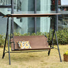 Dondolo-da-Giardino-Terrazza-3-Posti-con-Tettuccio-Regolabile-in-Metallo-e-Texteline-172x110x155cm-Marrone-84A-181BN