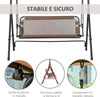 Dondolo-da-Giardino-Terrazza-3-Posti-con-Tettuccio-Regolabile-in-Metallo-e-Texteline-172x110x155cm-Marrone-84A-181BN