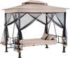 Dondolo-Letto-3-Posti-Con-Gazebo-Parasole-Zanzariera-Giardino-Beige-257x174x235