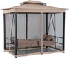 Dondolo-Letto-3-Posti-Con-Gazebo-Parasole-Zanzariera-Giardino-Beige-257x174x235