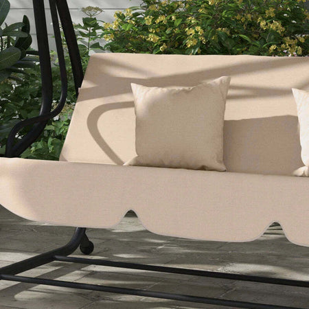 Dondolo-Letto-da-Giardino-3-Posti-con-Tetto-Regolabile-e-Vassoio,-200x120x164-cm,-Marrone-Chiaro--84A-050V02SD