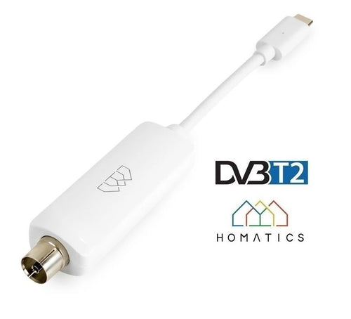 USB Tuner DVB-T2/C BIANCO per Homatics BOX Q / BOX R / BOX R PLUS / BOX R LITE