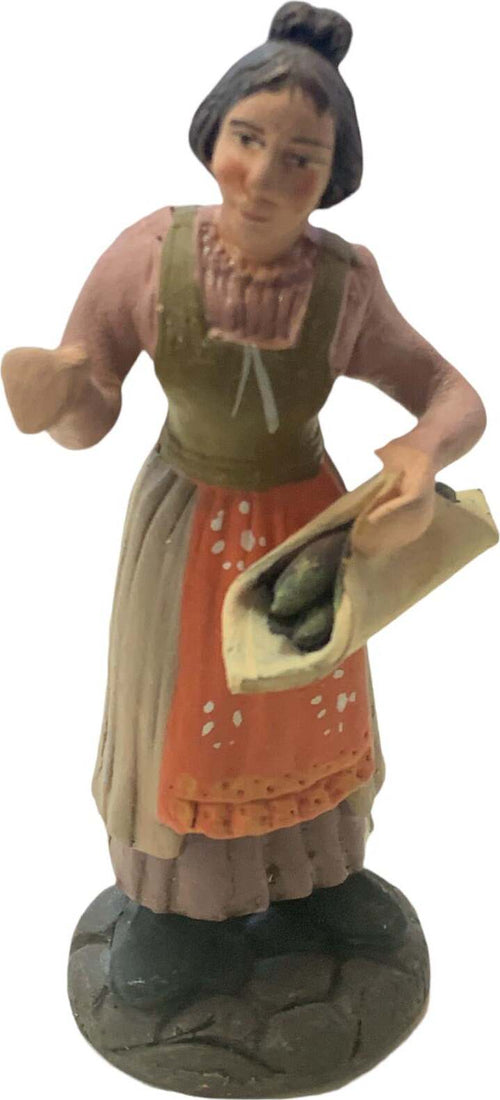 Donna con asparagi statuetta in terracotta artigianale per presepe napoletano da h 10 cm Casa e cucina/Decorazioni per interni/Addobbi e decorazioni per ricorrenze/Decorazioni natalizie/Presepi/Statuine e fondali per il presepe MagiediNatale.it - Altamura, Commerciovirtuoso.it