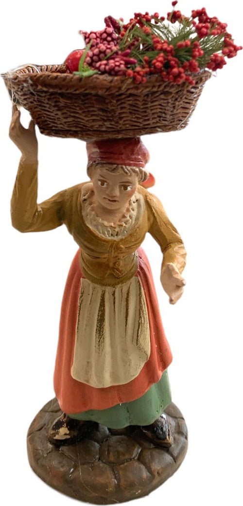 Donna con bacche statuetta in terracotta artigianale per presepe napoletano da h 13 cm Casa e cucina/Decorazioni per interni/Addobbi e decorazioni per ricorrenze/Decorazioni natalizie/Presepi/Statuine e fondali per il presepe MagiediNatale.it - Altamura, Commerciovirtuoso.it