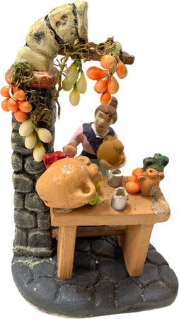 Donna con banco di frutta statuetta in terracotta artigianale per presepe napoletano da h 12 cm Casa e cucina/Decorazioni per interni/Addobbi e decorazioni per ricorrenze/Decorazioni natalizie/Presepi/Statuine e fondali per il presepe MagiediNatale.it - Altamura, Commerciovirtuoso.it