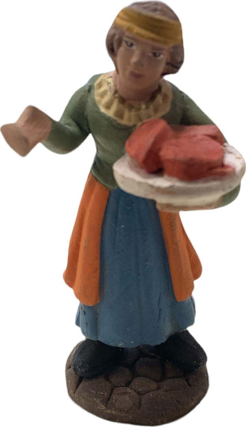 Donna con carne statuetta in terracotta artigianale per presepe napoletano da h 7 cm Casa e cucina/Decorazioni per interni/Addobbi e decorazioni per ricorrenze/Decorazioni natalizie/Presepi/Statuine e fondali per il presepe MagiediNatale.it - Altamura, Commerciovirtuoso.it