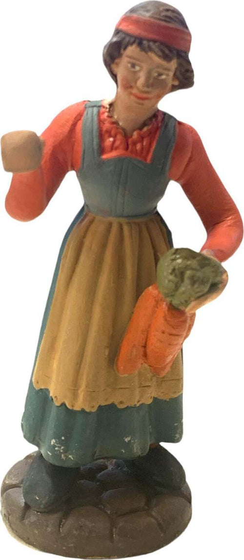 Donna con carote statuetta in terracotta artigianale per presepe napoletano da h 10 cm Casa e cucina/Decorazioni per interni/Addobbi e decorazioni per ricorrenze/Decorazioni natalizie/Presepi/Statuine e fondali per il presepe MagiediNatale.it - Altamura, Commerciovirtuoso.it
