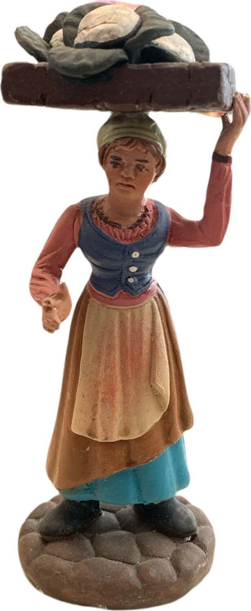 Donna con cavoli statuetta in terracotta artigianale per presepe napoletano da h 13 cm Casa e cucina/Decorazioni per interni/Addobbi e decorazioni per ricorrenze/Decorazioni natalizie/Presepi/Statuine e fondali per il presepe MagiediNatale.it - Altamura, Commerciovirtuoso.it