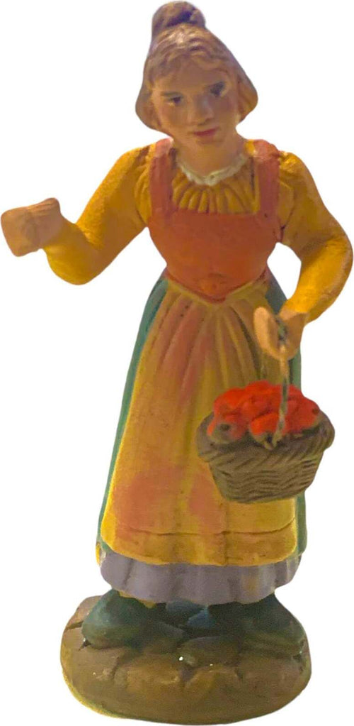 Donna con cesto di mele statuetta in terracotta artigianale per presepe napoletano da h 10 cm Casa e cucina/Decorazioni per interni/Addobbi e decorazioni per ricorrenze/Decorazioni natalizie/Presepi/Statuine e fondali per il presepe MagiediNatale.it - Altamura, Commerciovirtuoso.it