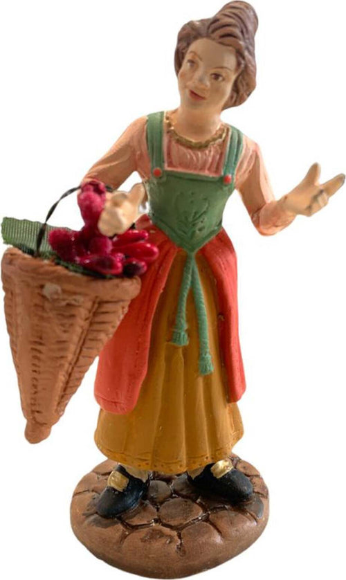Donna con cesto e frutta statuetta in terracotta artigianale per presepe napoletano da h 13 cm Casa e cucina/Decorazioni per interni/Addobbi e decorazioni per ricorrenze/Decorazioni natalizie/Presepi/Statuine e fondali per il presepe MagiediNatale.it - Altamura, Commerciovirtuoso.it