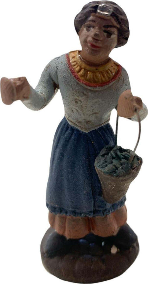 Donna con cesto e verdura statuetta in terracotta artigianale per presepe napoletano da h 7 cm Casa e cucina/Decorazioni per interni/Addobbi e decorazioni per ricorrenze/Decorazioni natalizie/Presepi/Statuine e fondali per il presepe MagiediNatale.it - Altamura, Commerciovirtuoso.it