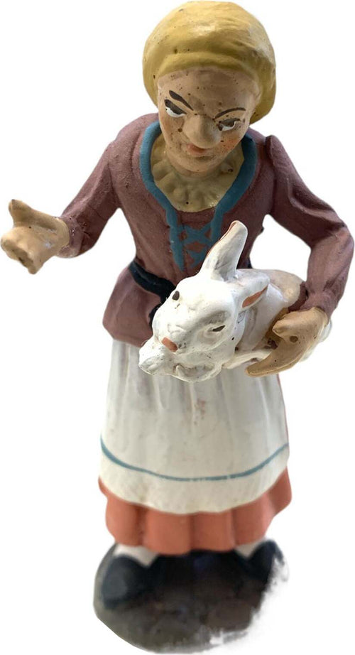 Donna con coniglio statuetta in terracotta artigianale per presepe napoletano da h 10 cm Casa e cucina/Decorazioni per interni/Addobbi e decorazioni per ricorrenze/Decorazioni natalizie/Presepi/Statuine e fondali per il presepe MagiediNatale.it - Altamura, Commerciovirtuoso.it